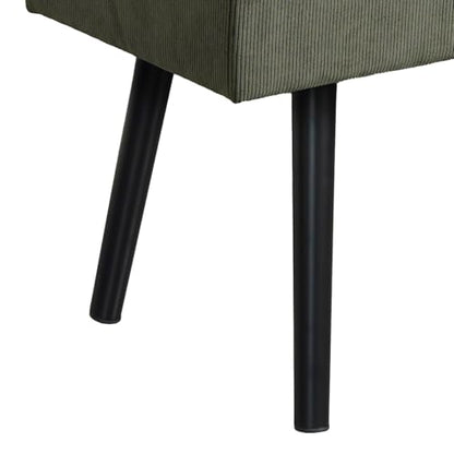 Comfy to go Entryway Bench - Green Bench for Bedroom, Modern Ottoman End of Bed, Corduroy Padded Benches for Living Room, Foyer, Mudroom, Hallway - 39" L x 14" W x 17" H | Corduroy Padded Benches for Living Room, Foyer, Mudroom, Hallway - 39" L x 14" W x