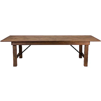 Flash Furniture Hercules 108x40 in Folding Table | Commercial Grade, Foldable Locking Legs, Farmhouse, Rustic