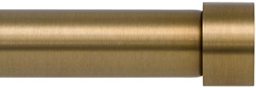 Ivilon Drapery Window Curtain Rod - End Cap Style Design 1 Inch Pole. 48 to 86 Inch Color Warm Gold - size: 48 to 86 in.