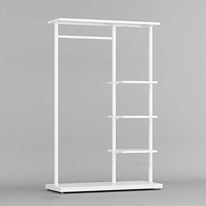 Heavy Duty Garment Rack with Shelves - Clothing Storage Unit for Commercial and Household Use, Standing Shelving for Organized Clothes - size: 100*40*155cm