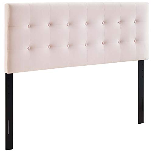 Modway Emily Queen Biscuit Tufted Performance Velvet Headboard, Pink - color: Pink, size: Queen