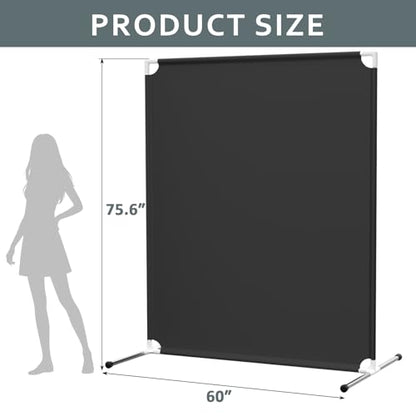Room Divider for Privacy Protection，Black - color: Black