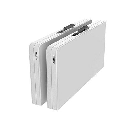 Lifetime 80884 37-Inch Square Fold-in-Half Table, 2 Pack, Light Commercial, White Granite - size: 37-Inch, 2 Pack