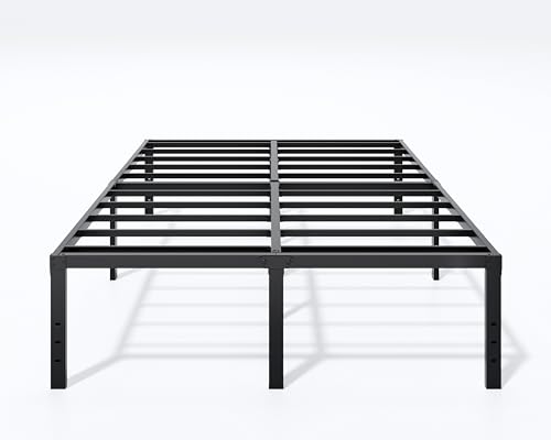 LUMUNANCE Metal Bed Frame King Size - 18 Inch Heavy-Duty King Platform Bed Frame No Box Spring Needed, Easy Assembly, Noise-Free, Sturdy Mattress Foundation, Underbed Storage Space - size: King, style: 18 Inch