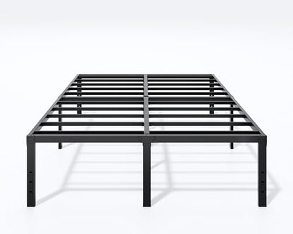 LUMUNANCE Metal Bed Frame King Size - 18 Inch Heavy-Duty King Platform Bed Frame No Box Spring Needed, Easy Assembly, Noise-Free, Sturdy Mattress Foundation, Underbed Storage Space - size: King, style: 18 Inch