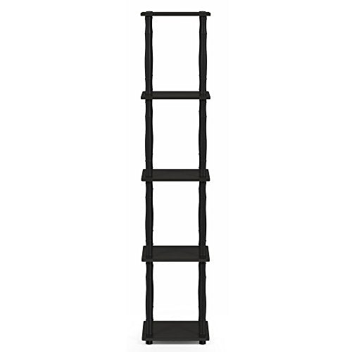 FURINNO Turn-N-Tube Rack, Classic, Espresso/Black - color: Espresso/Black, size: 5-Tier Classic Tube