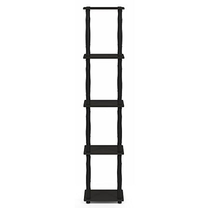FURINNO Turn-N-Tube Rack, Classic, Espresso/Black - color: Espresso/Black, size: 5-Tier Classic Tube