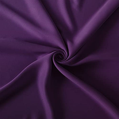 Purple Blackout Curtains/42 x 45 Inch/Set of 2 Panels Rod Pocket Room Darkening Curtains for Bedroom - color: Purple, size: 42"W x 45"L (Pack of 2)