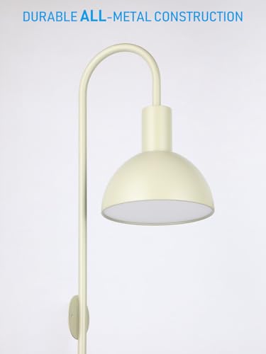 TORCHSTAR 26 Inch Wall Light Fixture, Metal, Plug-in, E26 Base, Green | Wall Mounted Lamp with On/Off Switch for Living Room, Reading Nook, Bedroom, Bulb Not Included - color: Green
