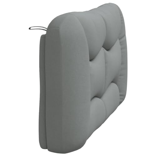 Wall Mounted Headboard Cushion 53.9 Inch Wavy Striped Fabric Backrest Support Pillow for Bed Bedroom Reading Lounge Light Gray - color: Light Gray 5