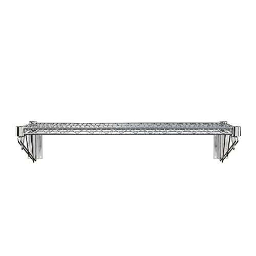 14" x 36" Chrome Wire Wall Mount Shelf - color: Chrome, size: 14" x 36"