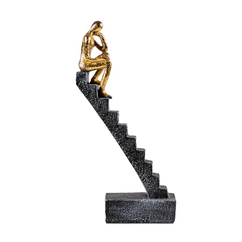 Thinker Statue Decor, Gold, 9.45" - color: ‌"single Gold"‌