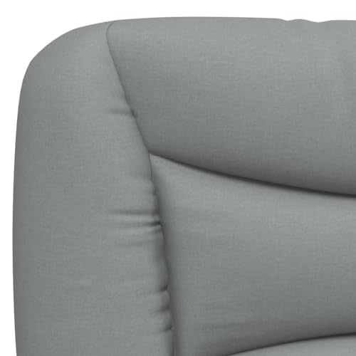 Wall Mounted Headboard Cushion 53.9 Inch Wavy Striped Fabric Backrest Support Pillow for Bed Bedroom Reading Lounge Light Gray - color: Light Gray 5