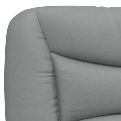 Wall Mounted Headboard Cushion 53.9 Inch Wavy Striped Fabric Backrest Support Pillow for Bed Bedroom Reading Lounge Light Gray - color: Light Gray 5