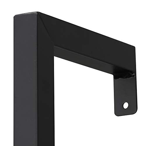 ZenStyle 5-Shelf Wood Ladder Bookcase, Industrial Wall Mount Ladder Bookshelf with Black Metal Frame, Vintage Brown/Black