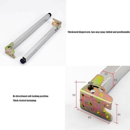 Stainless Steel Folding Table Legs - Adjustable Height, Metal Legs for Campervan & Wall Mounted Dining Table (Size: 80cm/31.4in) - size: 31.4 in