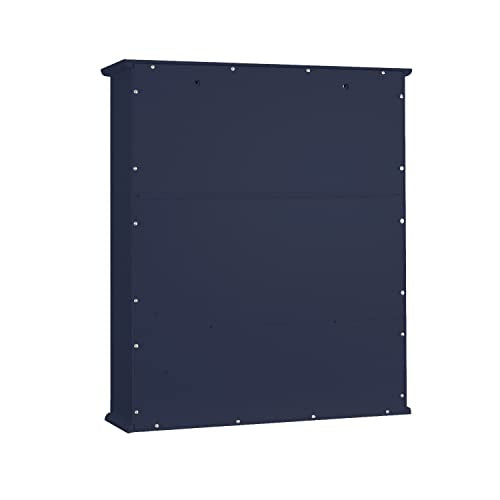 TaoHFE Blue Bathroom Over The Toilet Storage Cabinet | Wall Medicine Cabinet Organizer With 2 Door Adjustable Shelves,Wooden Modern Bathroom Shelves Wall Mounted Laundry Room - color: Blue