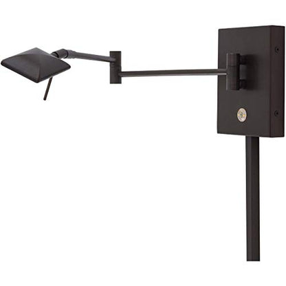 GEORGE KOVACS P4328-647 George's Reading Room LED Swing Arm Wall Lamp, 1-Light, 8 Total Watts, 6.25-in H x 13.75-in W, Copper Bronze Patina - color: Copper Bronze Patina