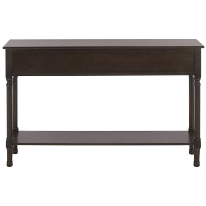 SAFAVIEH Home Collection - Peyton Dark Chocolate Console Table with 3 Drawers and 1 Shelf, Farmhouse Accent Entryway Table (CNS5705E)