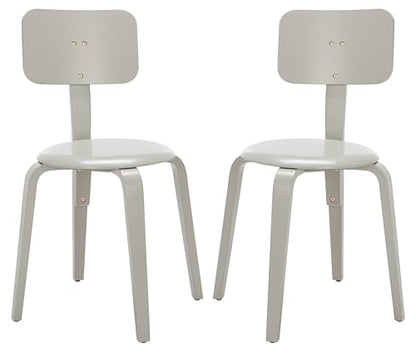SAFAVIEH Home Collection Luella Grey Stackable Dining Chair Set of 2 - color: Grey