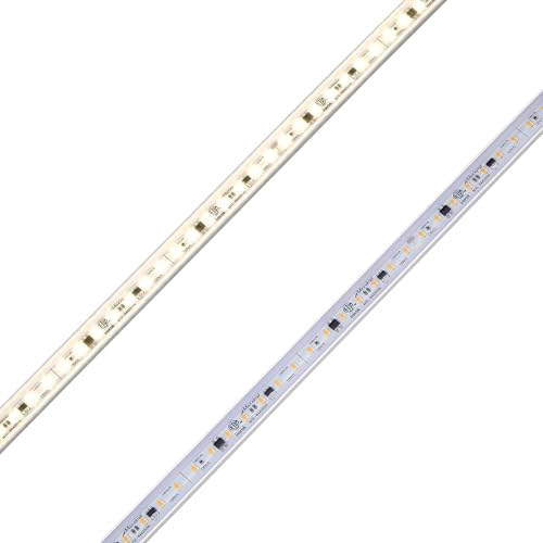 Maxxima 84 in. Hardwired LED Under Cabinet Strip Light, 3200 Lumens, 3000K | Warm White, Kitchen and Living Room 120V White Cove Lighting, No Power Supply Needed - size: 84 Inch