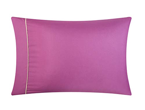 Idea Nuova "Casa 7-Piece Solid Reversible Comforter Set with Bonus Sheets, Purple, Queen, 86"x86" - color: Purple, size: Queen