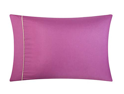 Idea Nuova "Casa 7-Piece Solid Reversible Comforter Set with Bonus Sheets, Purple, Queen, 86"x86" - color: Purple, size: Queen