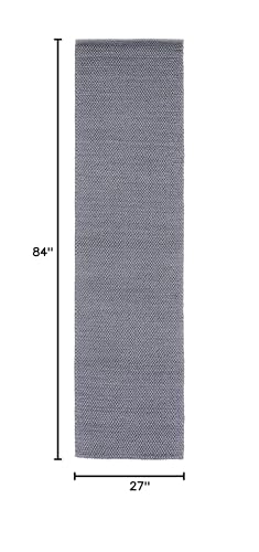 SAFAVIEH Natura Collection Runner Rug - 2'3" x 7', Dark Grey, Handmade Wool, Ideal for Bedroom, Foyer, Hallway, Entryway (NAT425H) - color: Dark Grey, size: 2'3" x 7' (Runner)
