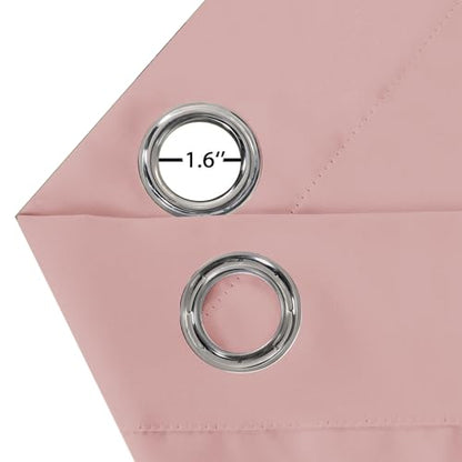 Baby Pink Blackout Curtains for Girls Bedroom Living Room 54 Inch Length 2 Panels Nursery Thermal Insulated Room Darkening Grommet Top Noise Reducing Window Curtains, 42W x 54L, Baby Pink - color: Baby Pink, size: 42"W x 54"L (Pack of 2)