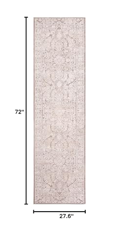SAFAVIEH Reflection Collection Runner Rug - 2'3" x 6', Beige & Cream, Non-Shedding & Easy Cleaning, Ideal for Living Room, Bedroom (RFT665A) - color: Beige/Cream, size: 2'3" x 6' (Runner)