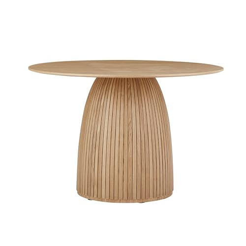 Round Dining Table for 6 People, 47.24 Inches Dining Room Table, Wood Round Kitchen Tables for Dining Room, Kitchen, Living Room, Oak - color: 47.24 Inches Oak