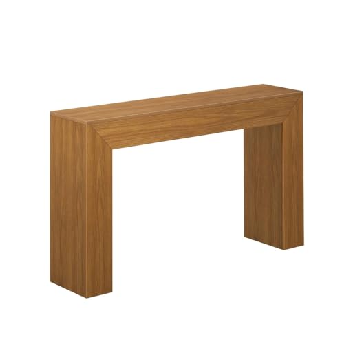 Plank+Beam Grand Console Table, 56 Inch, Pecan Wirebrush | Balanced, Statement Design, Low-VOC Finish, Easy Assembly, Solid Wood - color: Pecan Wirebrush, size: 56 Inch without Shelf