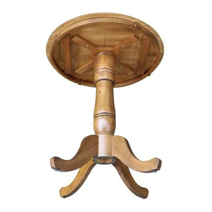 Whitewood Industries International Concepts Round Top Pedestal Table, Pecan - color: Pecan