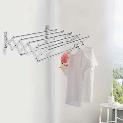 Wall Mounted Drying Rack Towel Hanger Wall Mount Drying Racks for Laundry Retractable Clothes Rack Wall-Mounted Towel Racks for Bathroom Balcony Kitchen