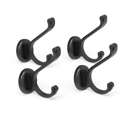 Ant Mag Magnetic Hooks Heavy Duty 140LBS, Neodymium Wall Coat Hooks 4 Pack | Strong Magnet Hooks for Hanging Coats, Robes, Backpacks, Bags, Hats, Keys, Mugs, Cups, Towels,Black - color: Black, size: 4 Pack