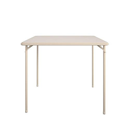 COSCO 34" Square Vinyl Top Folding Card Table, Antique Linen - color: Antique Linen