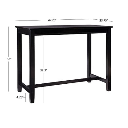 Linon Claridge Black 36 inch Height Bar Table - color: Black, size: Counter Height