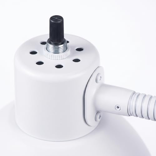 Brightech Sky Dome Double – High Brightness Torchiere Floor Lamp with 2 Reading Lights for Living Rooms, Bedrooms – Replace Halogen Standing Lamps with Efficient LED Office Lighting - Tall White Pole - color: White