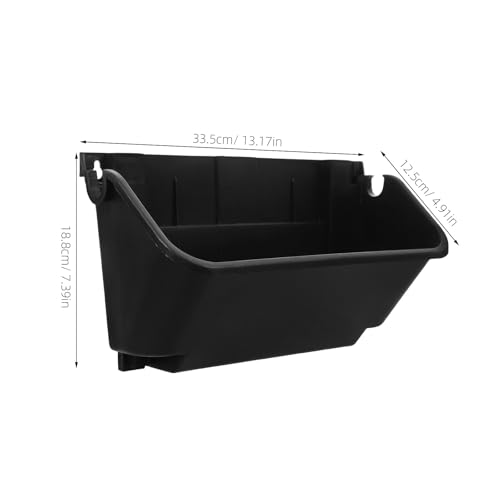 KICHOUSE Vertical Wall Mounted Planter Box for Indoor Outdoor Use, Black Hanging Garden Planter Container for Balcony Porch Vertical Green Plant Holder