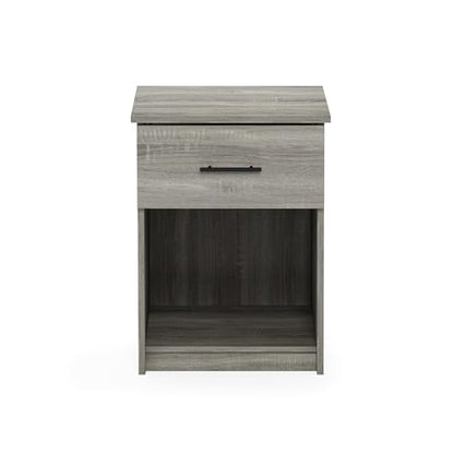 Furinno Tidur Nightstand, French Oak Grey - color: French Oak Grey, style: 1-Pack Handle