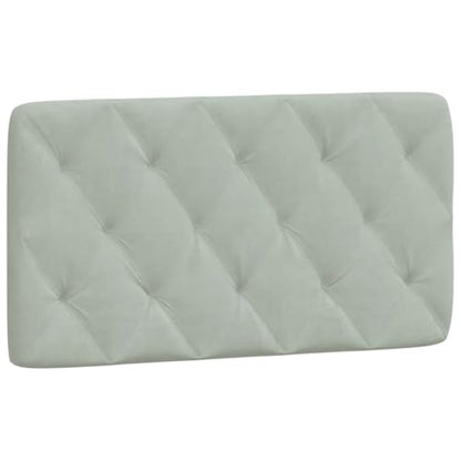 Velvet Headboard Cushion 39.4 Inch Wall Mounted Upholstered Bed Backrest Pillow for Reading Reading Support Light Gray