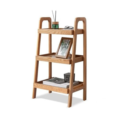 Versatile Solid Wood Narrow Sofa Table, 3-Tier Open Shelf Coffee Table, Ideal for Small Spaces Living Room Bedroom Home Office
