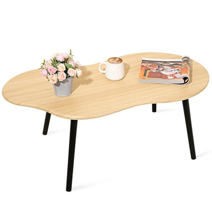 Small Coffee Table Cloud Coffee Table Modern Center Table Floor Table Walnut Irregular Coffee Tables Suitable for Living Room Small Spaces - color: Walnut