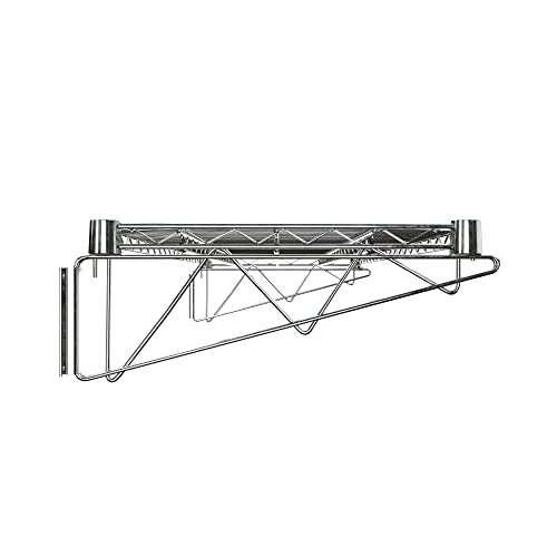 18" x 48" Chrome Wire Wall Mount Shelf - color: Chrome, size: 18" x 48"