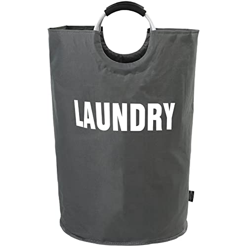 DOKEHOM 160L XX-Large Laundry Basket (7 Colors), Collapsible Laundry Bag, Foldable Laundry Hamper, Folding Washing Bin (Dark Grey, XXL) | Collapsible Hamper - color: Dark Grey, size: 160L