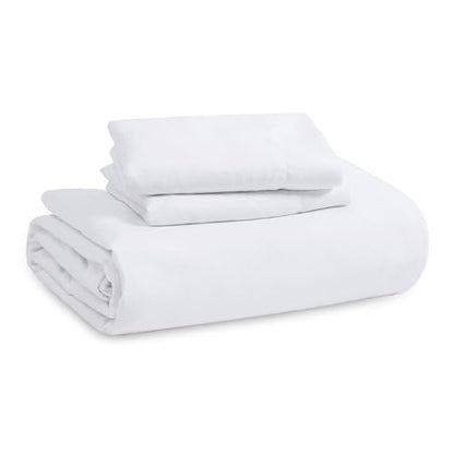 Bedsure Duvet Cover King Size with Fitted Sheet - 4 Pieces Prewashed Cotton-Like Extra Soft Bedding Set, Includes 1 Duvet Cover 104x90 Inches with Zipper Closure, 2 Pillow Shams, 1 Fitted Sheet, White - color: 00 - White (No Comforter), size: King (With F