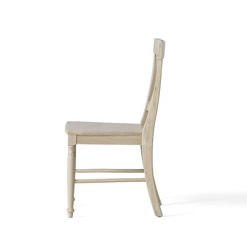 Christopher Knight Home Rovie Acacia Wood Dining Chairs, 2-Pcs Set, Antique White