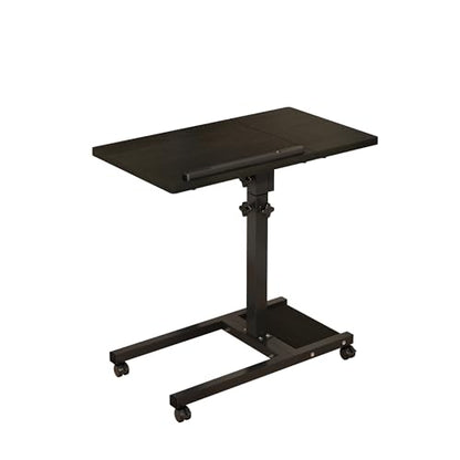 TigerDad Mobile Adjustable Height Laptop Stand PC Computer Portable Notebook Swivel Laptop Desk Rolling Table Desk Cart Tiltable with Wheels Casters& Mouse Pad Table - color: Dekuwood