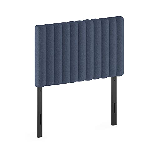 Furinno Roanne Upholstered Tufted Headboard, Twin, Denim - color: Denim, style: Twin-Lines