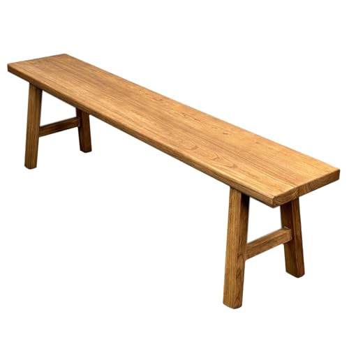 Small Entryway Indoor Wooden Bench,Rustic Farmhouse Benches for Table,Vintage Noodle Narrow Wood Long Bench Seat,for Kitchen,Entry way,Hallway,Living Dining Room,Window,Bedroom 31.4x10.2x17.7in - size: 31.4 x 10.2 x 17.7 in